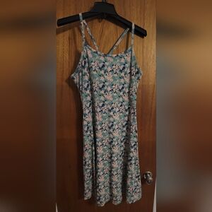 Pact Floral Midi Dress in Green and Pink